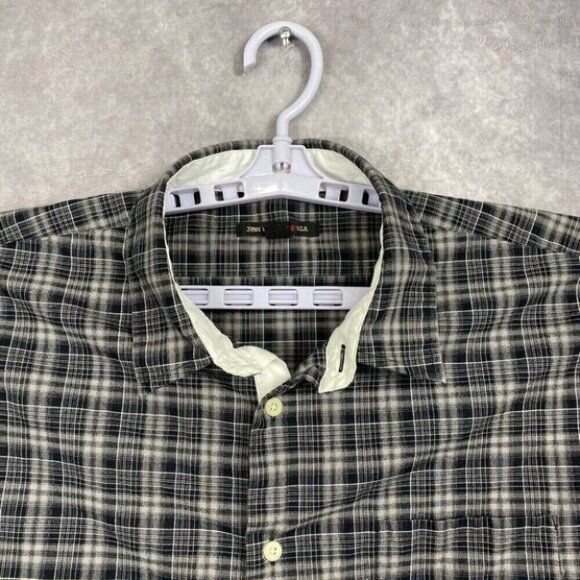 John Varvatos Shirt Mens XL Plaid Button Up Classiccore Casual Preppy Office - Picture 6 of 11